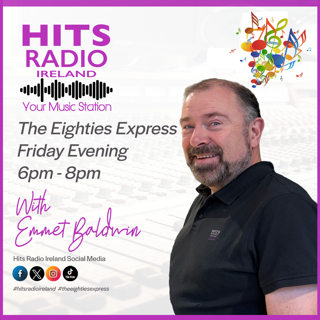 The Eighties Express with Emmet Bladwin Friday Nights 6pm - 8pm